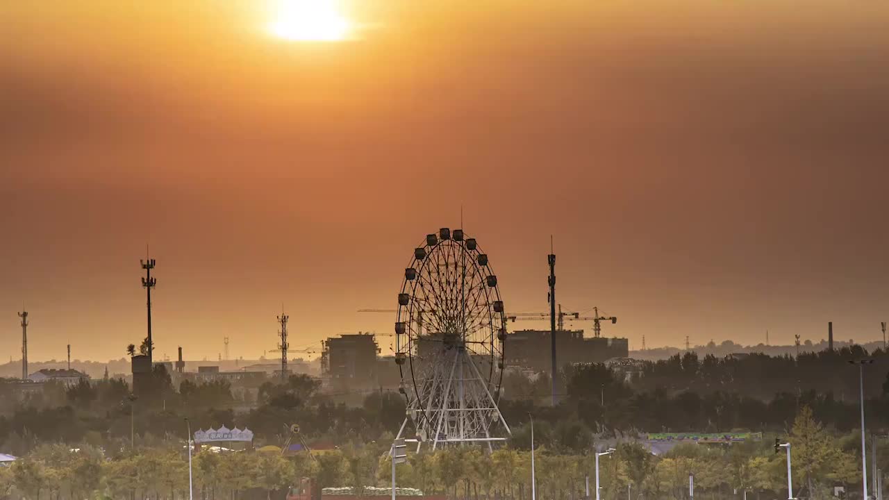 日落延时摄影视频素材