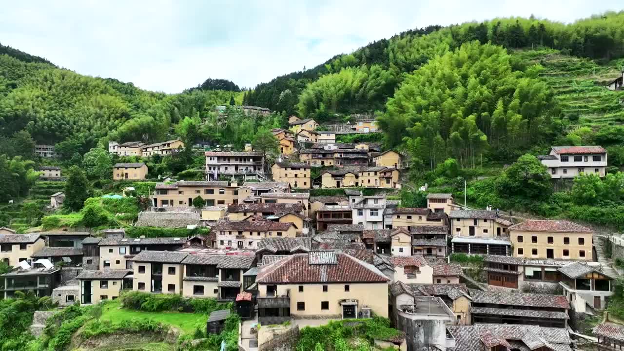 航拍江南最后的秘境浙江丽水松阳乡村建筑视频素材