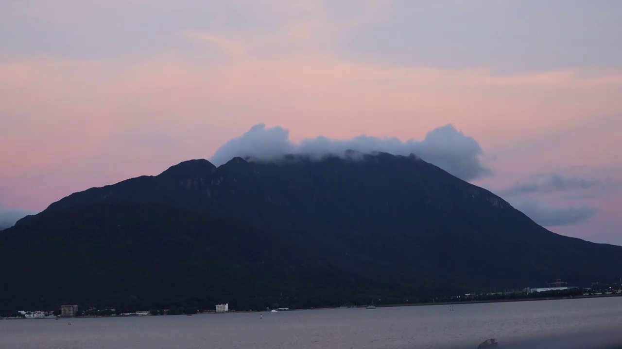 深圳龙岗大鹏七娘山夕阳晚霞延时视频下载