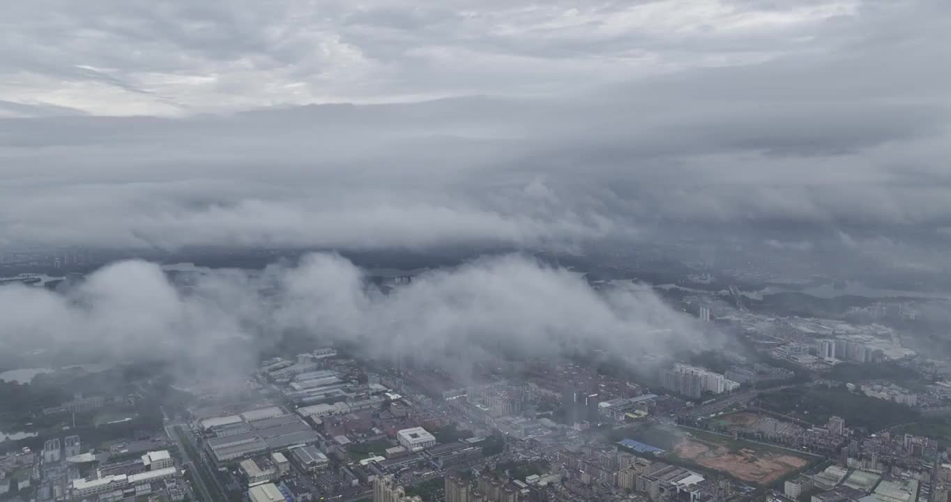 东莞松山湖云海航拍视频素材