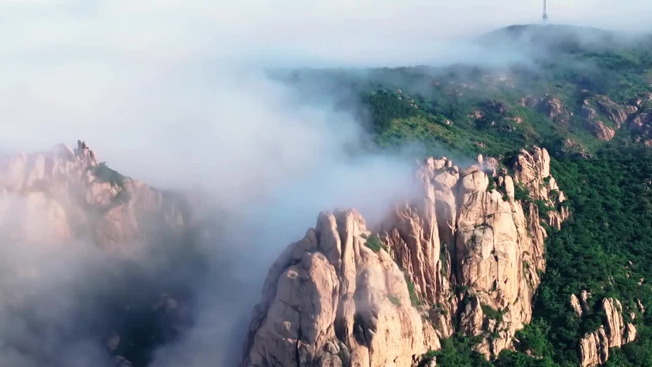 日照市九仙山云雾视频素材