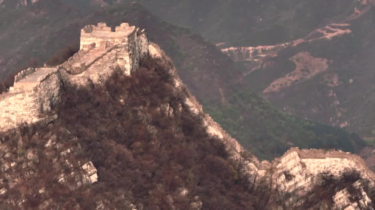 航拍北京怀柔箭扣长城视频素材