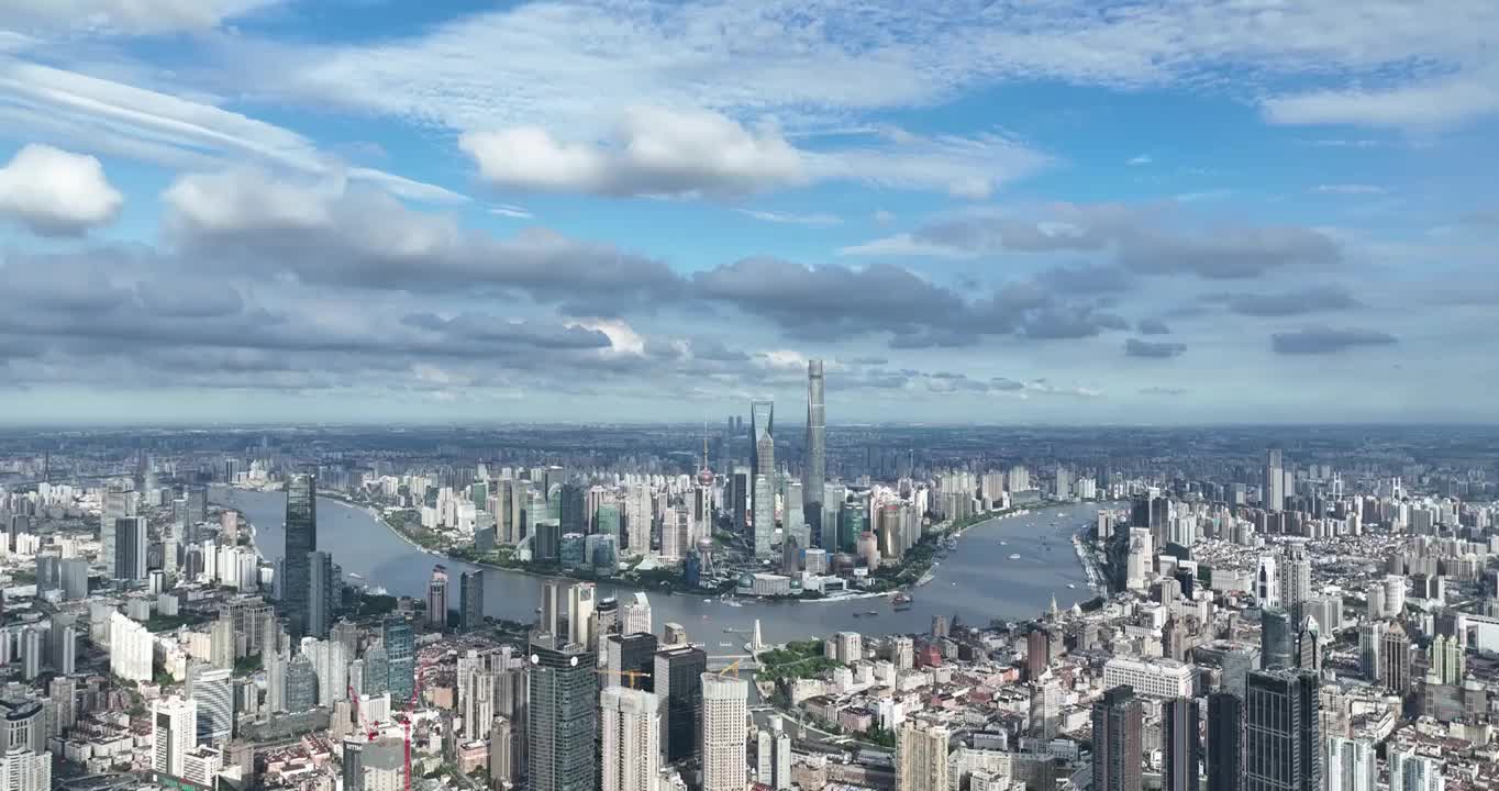 上海城市风光航拍视频素材