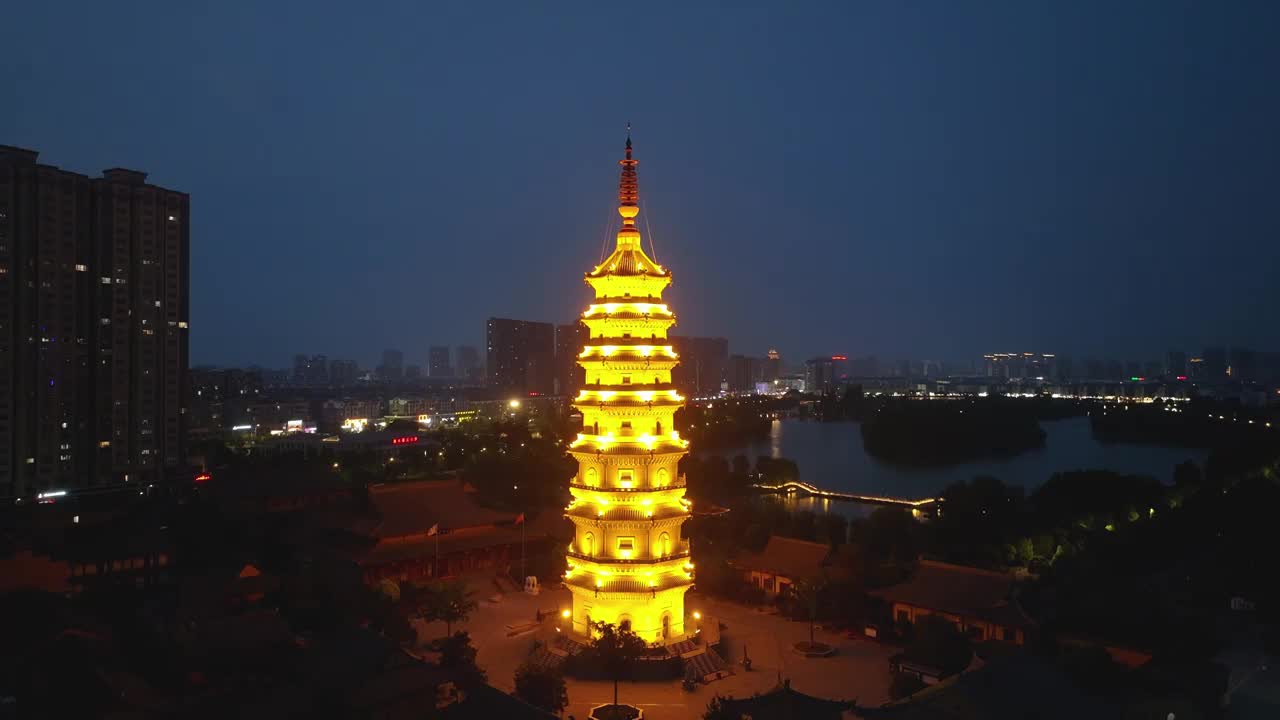 国家水利风景区江苏涟水五岛湖公园视频素材