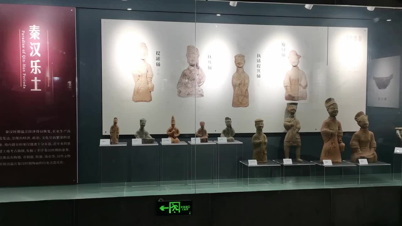 博物馆展厅及文物展示视频素材