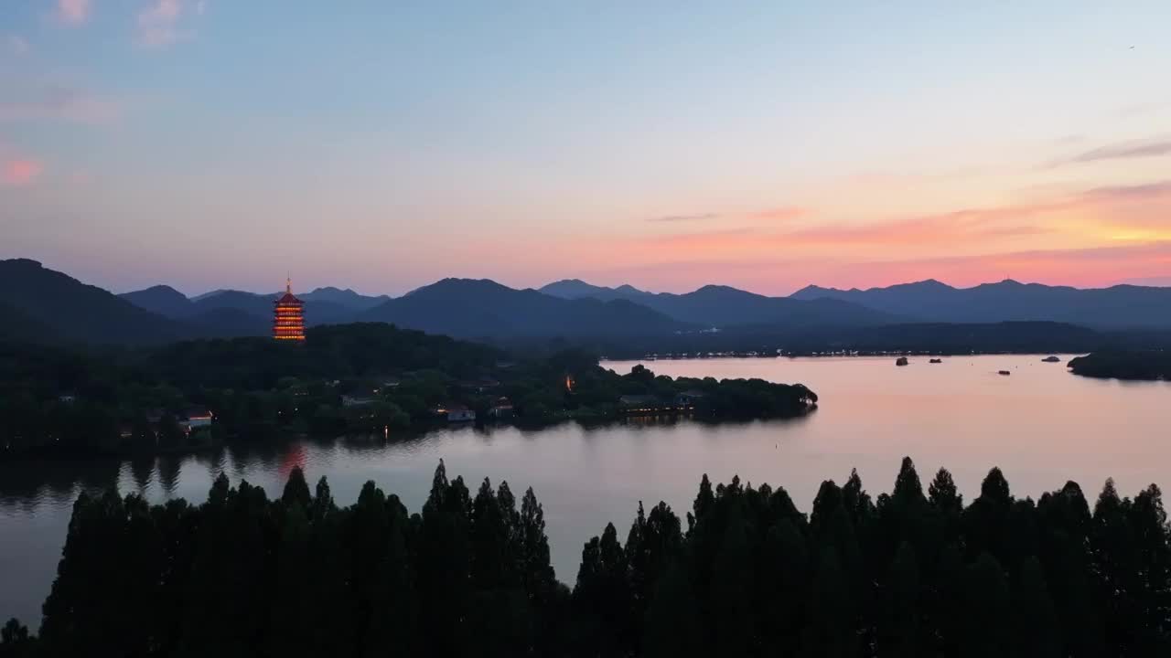 雷峰夕照合集视频素材