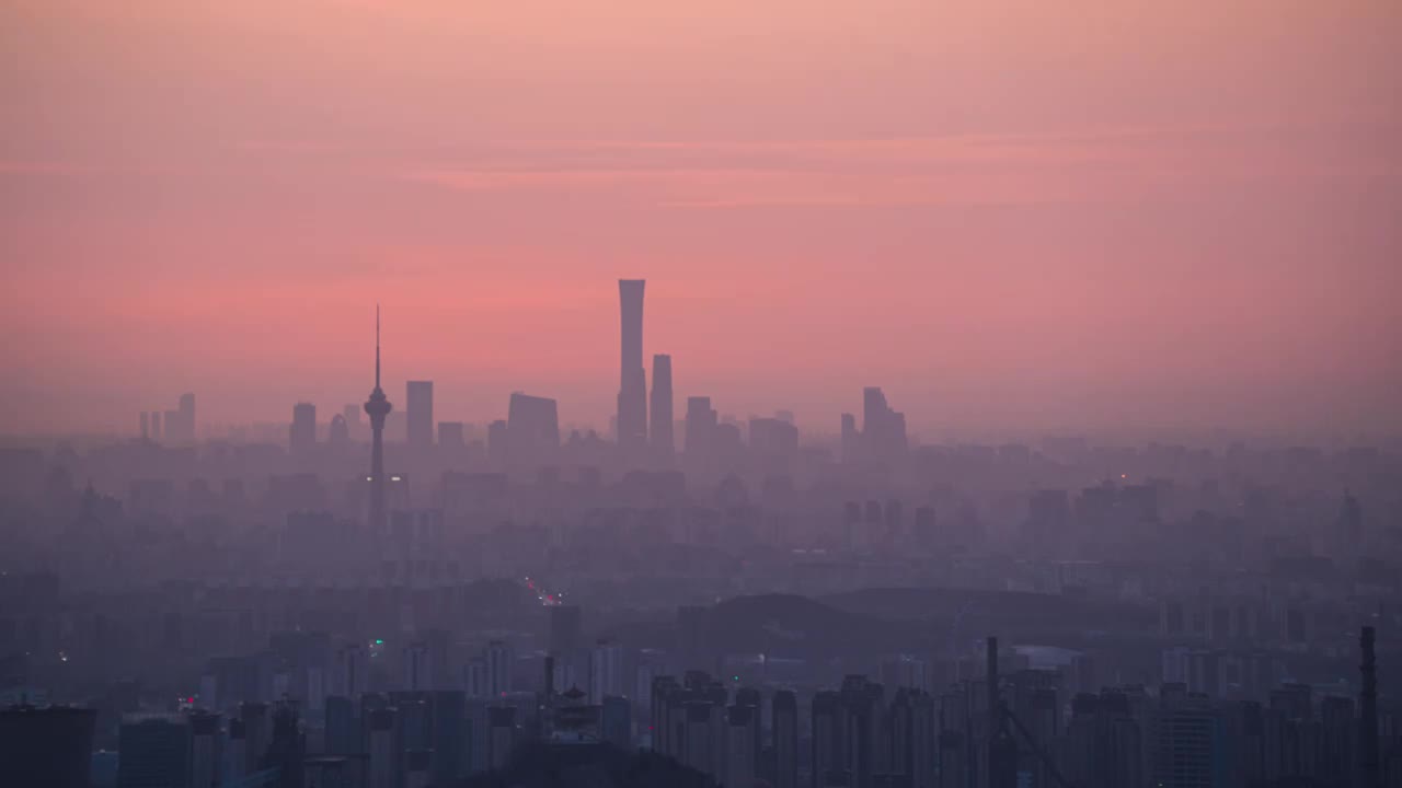 北京中国尊日出视频素材