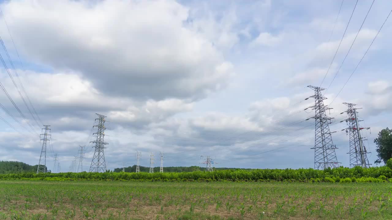 高压电塔视频素材