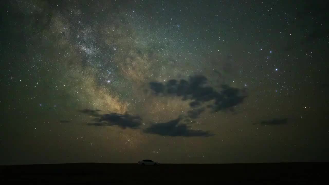 呼伦贝尔星夜视频素材