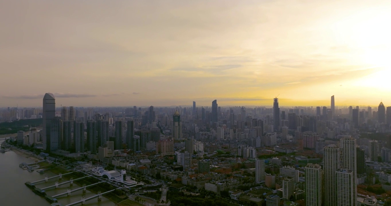 武汉城市地标天际线风光视频素材