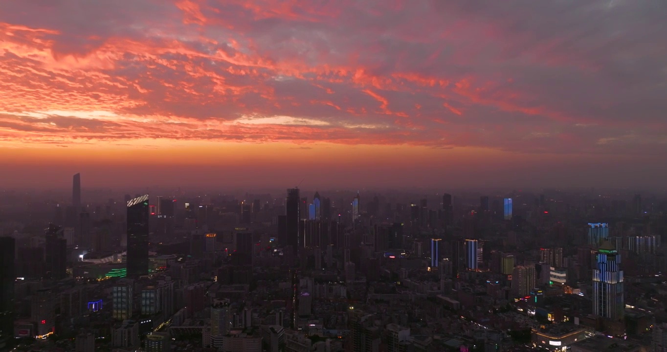 武汉城市地标天际线风光视频素材