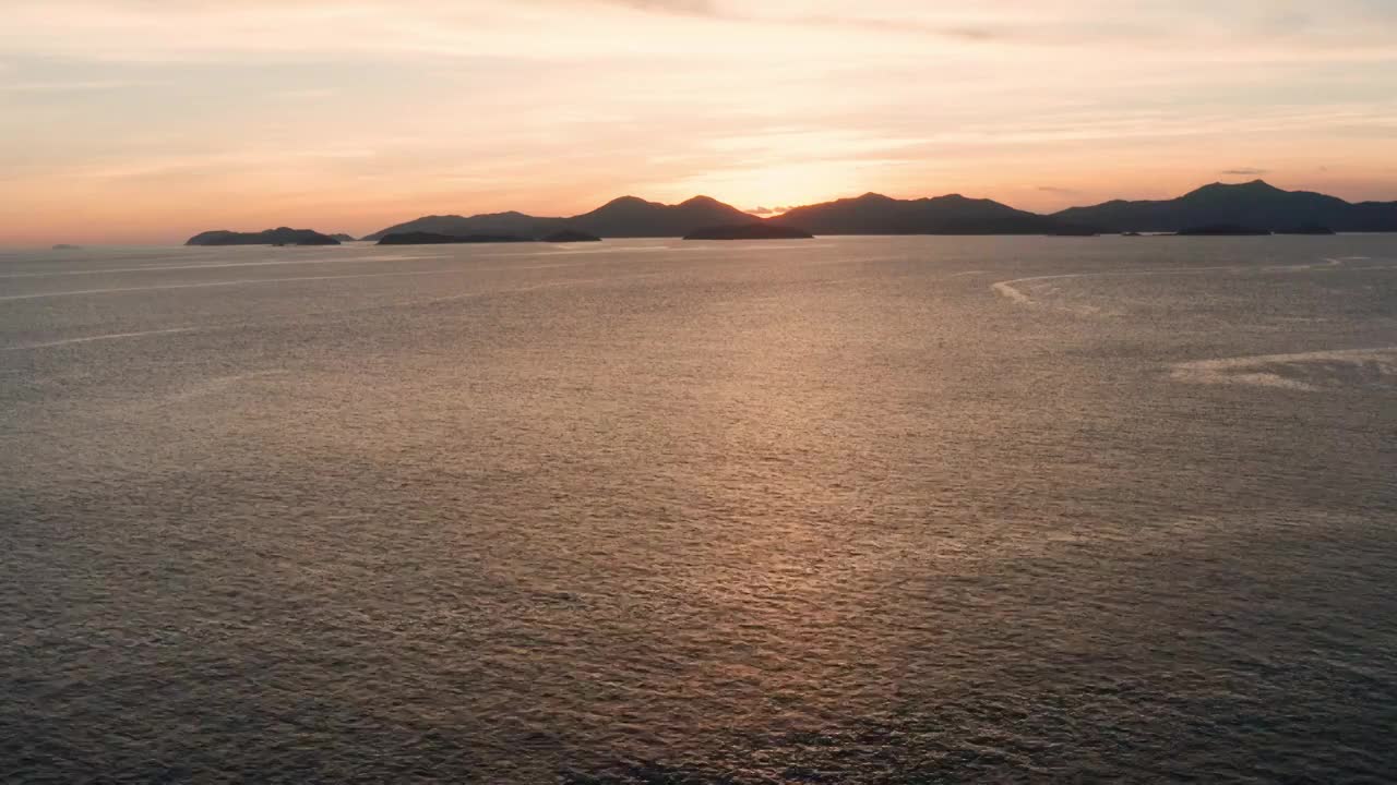 川岛日出日落风光视频素材