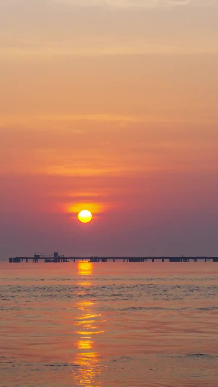 大海日出延迟视频素材