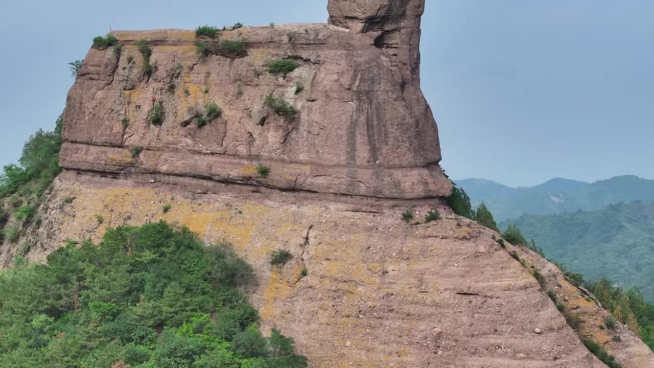 承德普乐寺磬锤峰建筑风光航拍视频素材