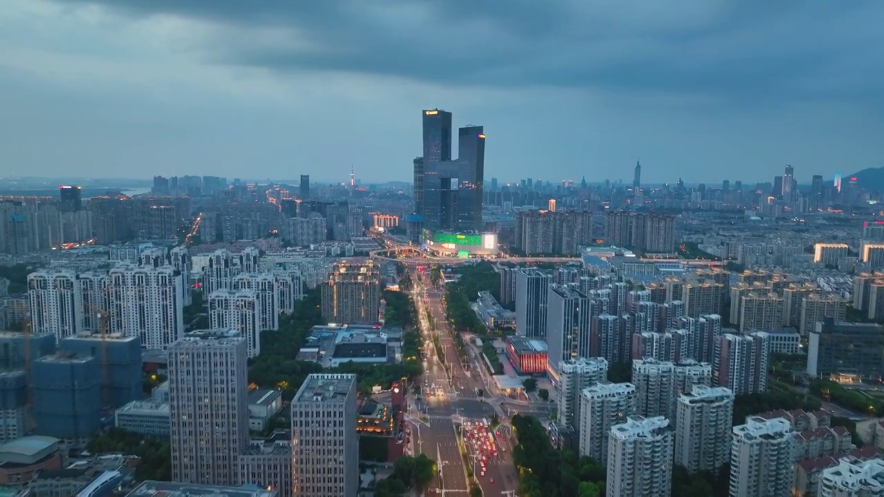 南京河西城市风光，江苏南京视频素材