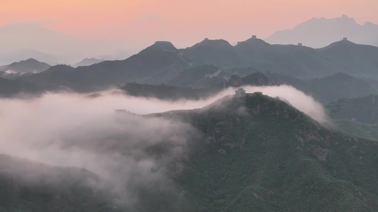 金山岭长城云海视频素材