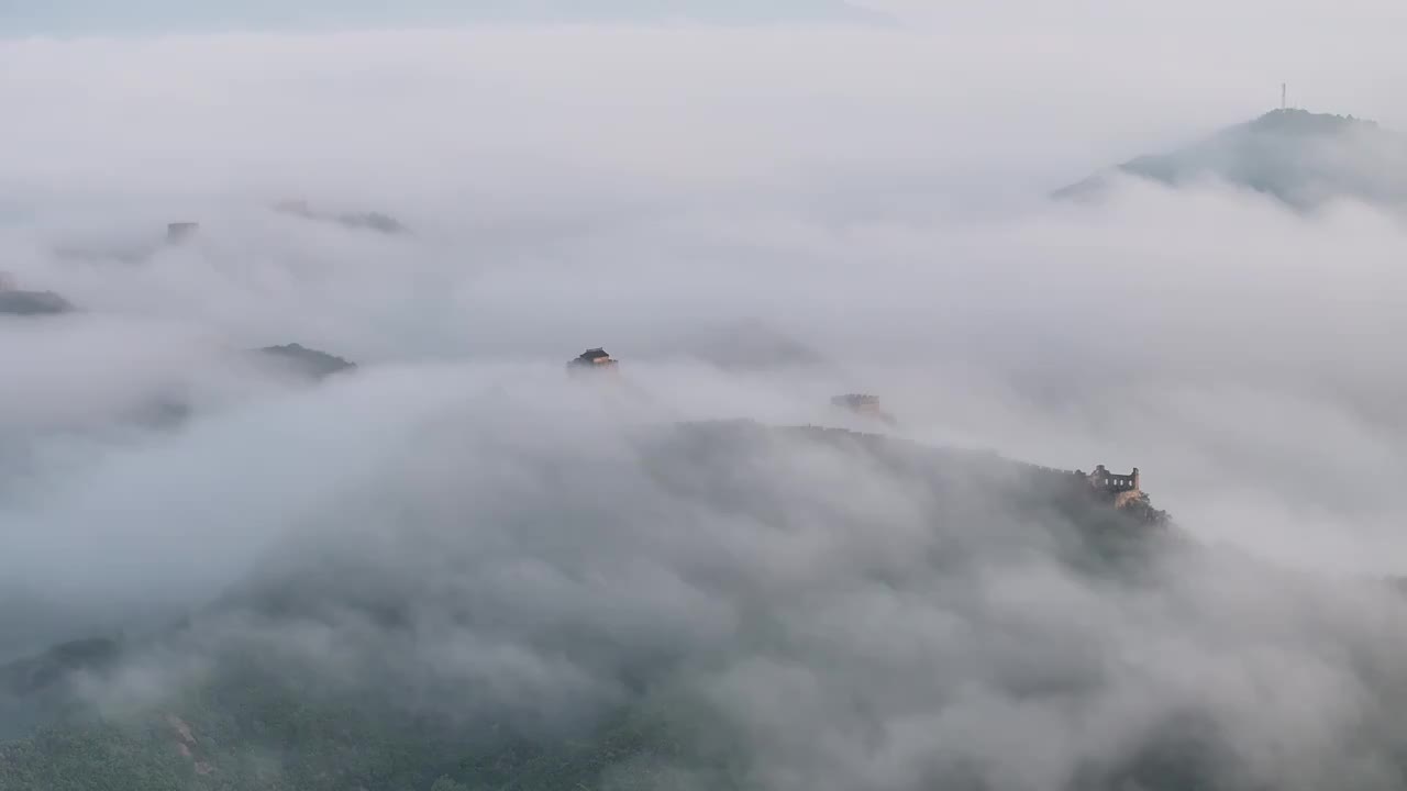 金山岭云海视频素材