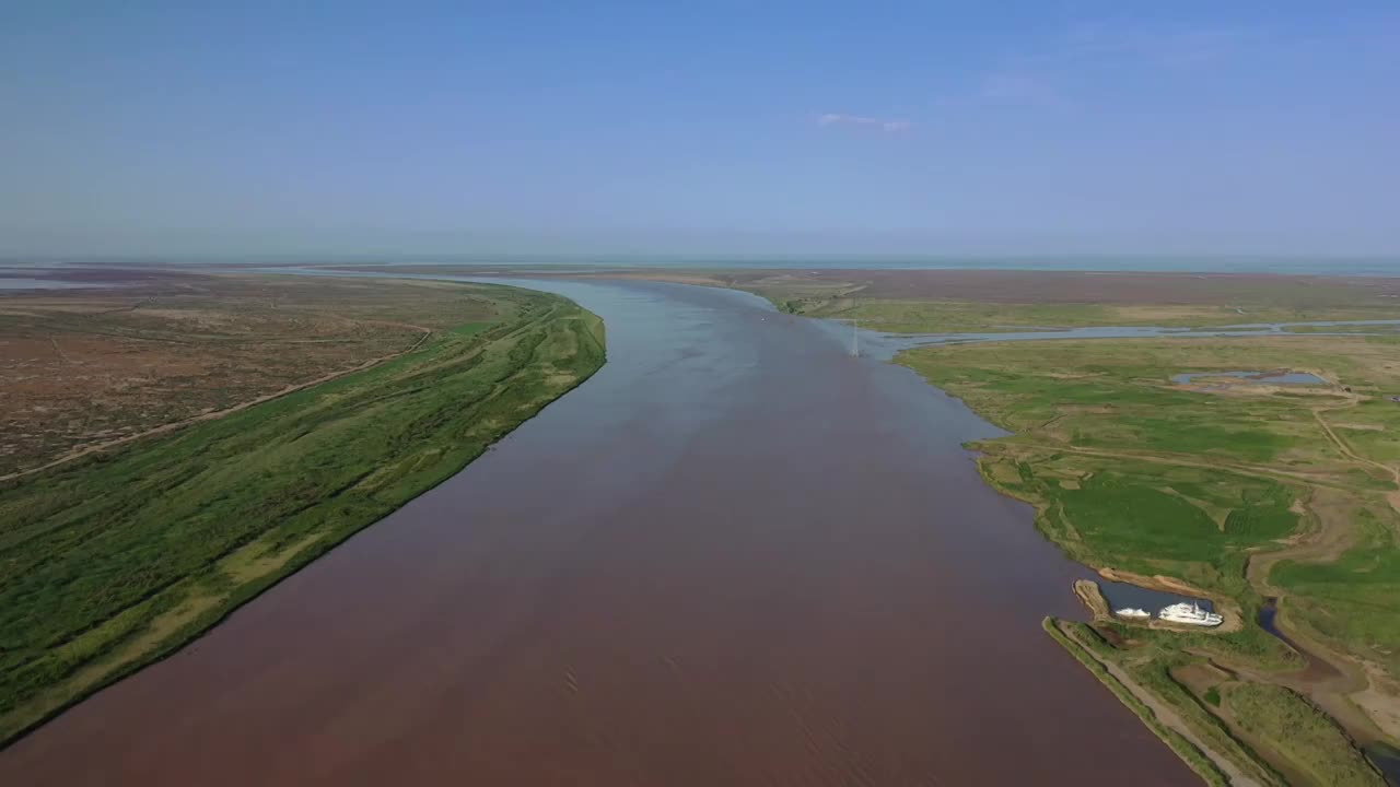 黄河入海口视频素材