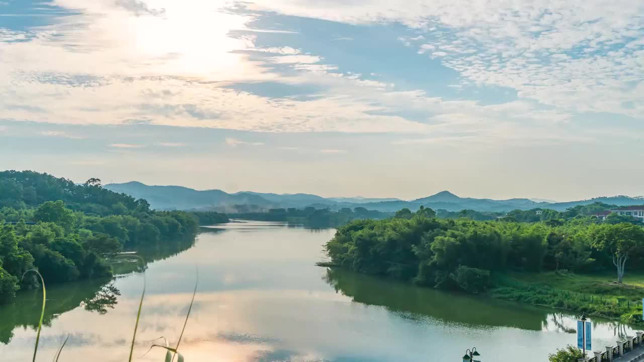 日落晚霞延时视频素材