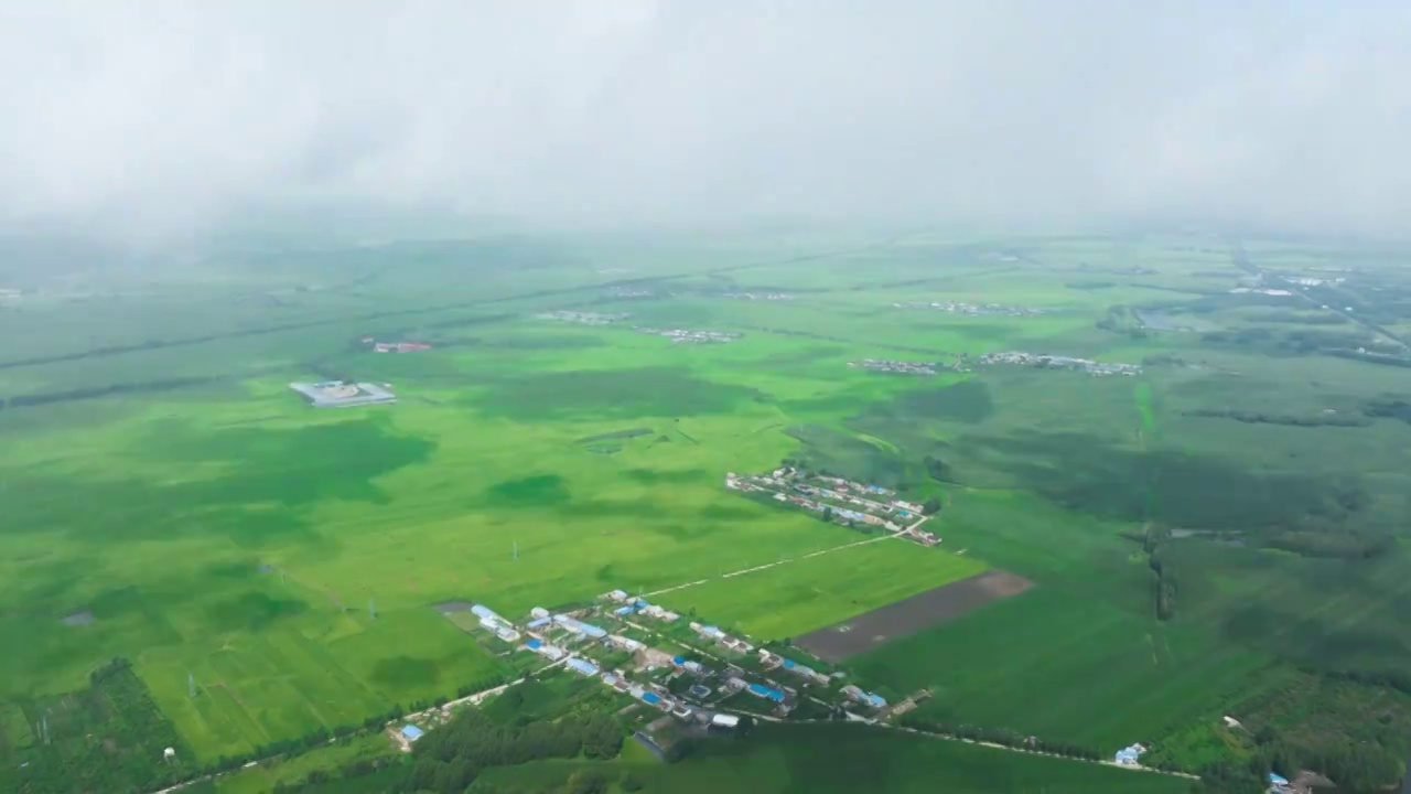 五场稻田航拍延时摄影视频素材