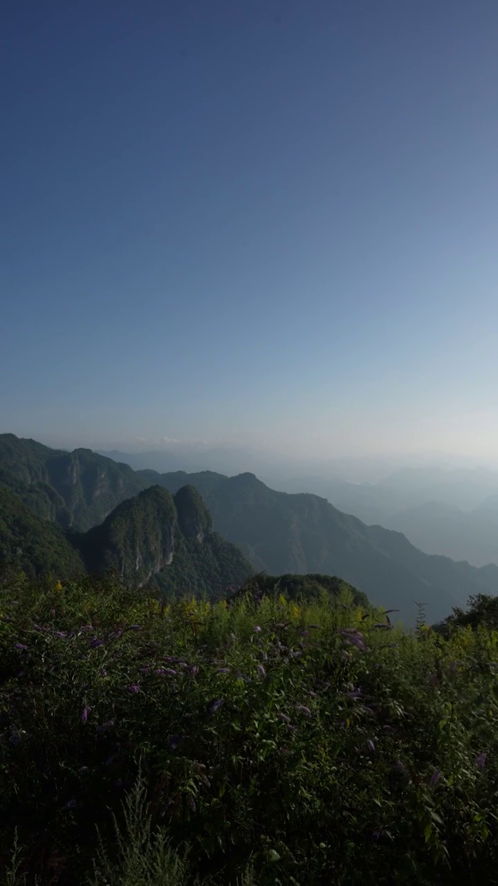 国家地质公园湖北恩施大峡谷大山顶风光视频素材