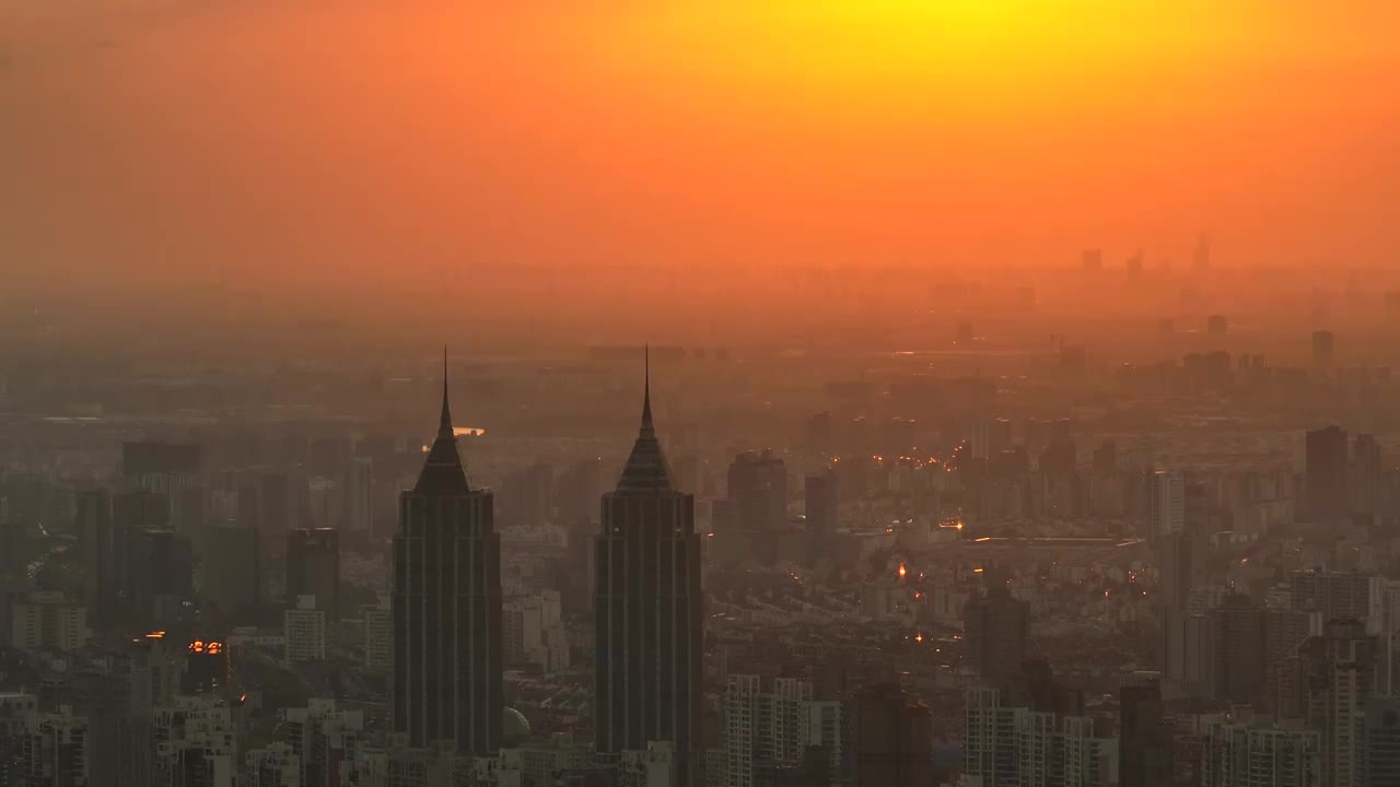 上海摩天大楼城市风光航拍视频素材