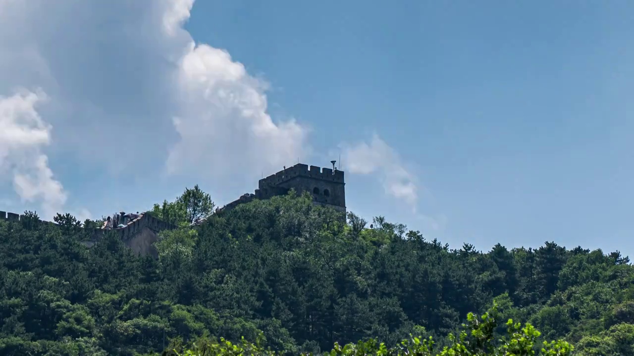 北京八达岭长城延时风景视频素材