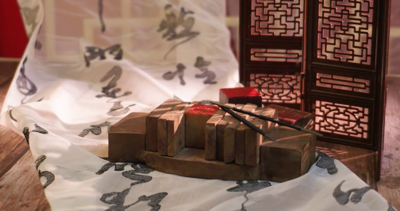 纂刻印章中国文化视频素材画面2