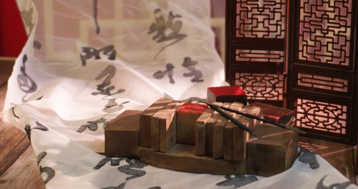纂刻印章中国文化视频素材画面3