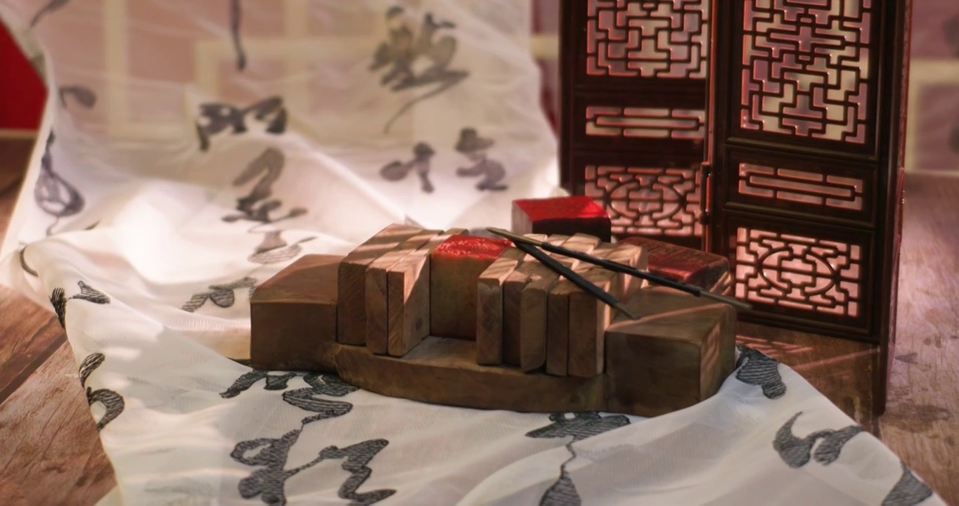 纂刻印章中国文化视频素材画面4