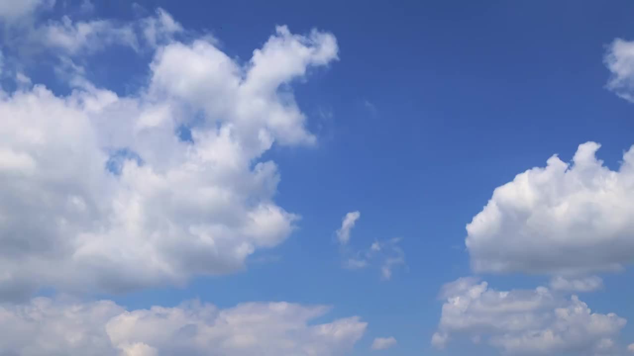 晴朗的天空 蓝天 白云 延时 云景 水平画幅视频素材