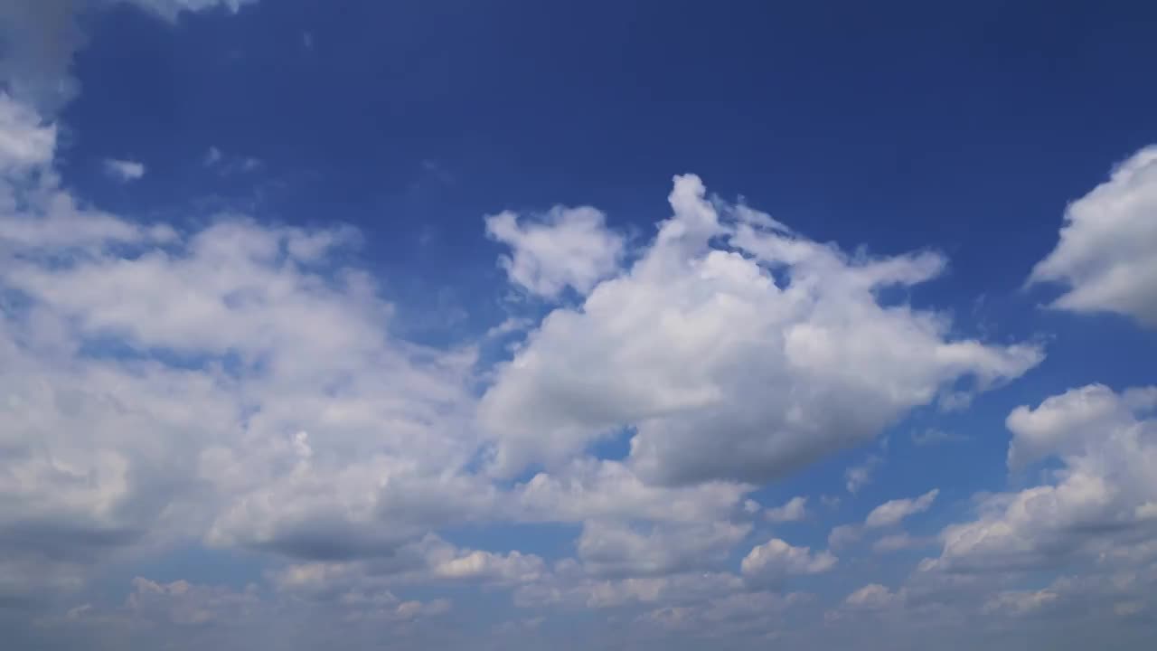 晴朗的天空 蓝天 白云 延时 云景 水平画幅视频素材