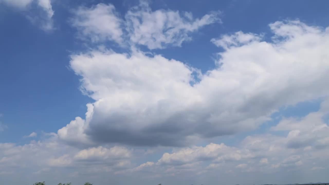 晴朗的天空 蓝天 白云 延时 云景 水平画幅视频素材