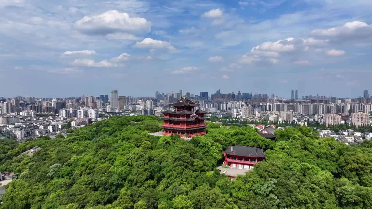 从杭州西湖看钱江新城都市CBD视频素材