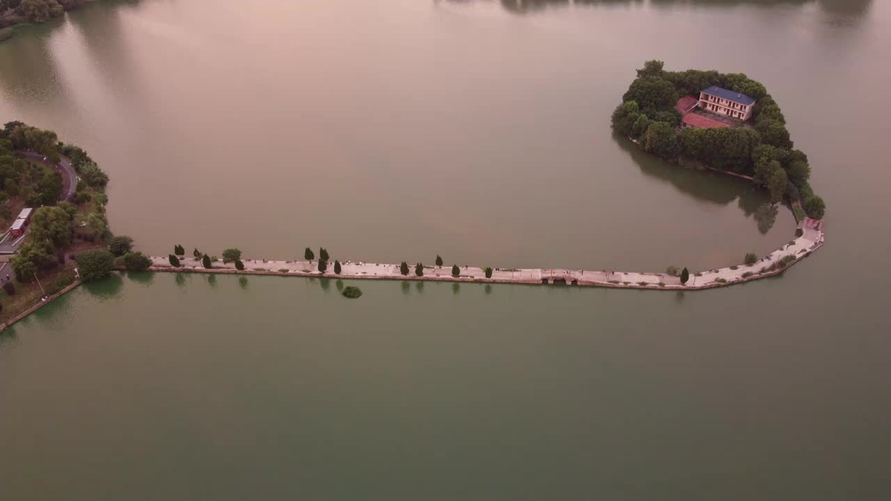 武汉汉阳墨水湖晚霞视频素材