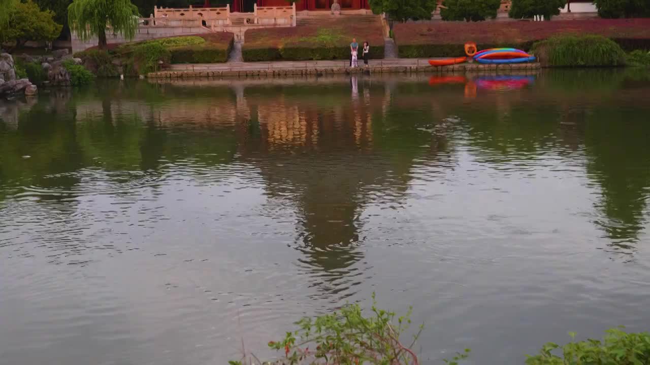 苏州盘门风景区将军楼水陆瓮城风景视频素材