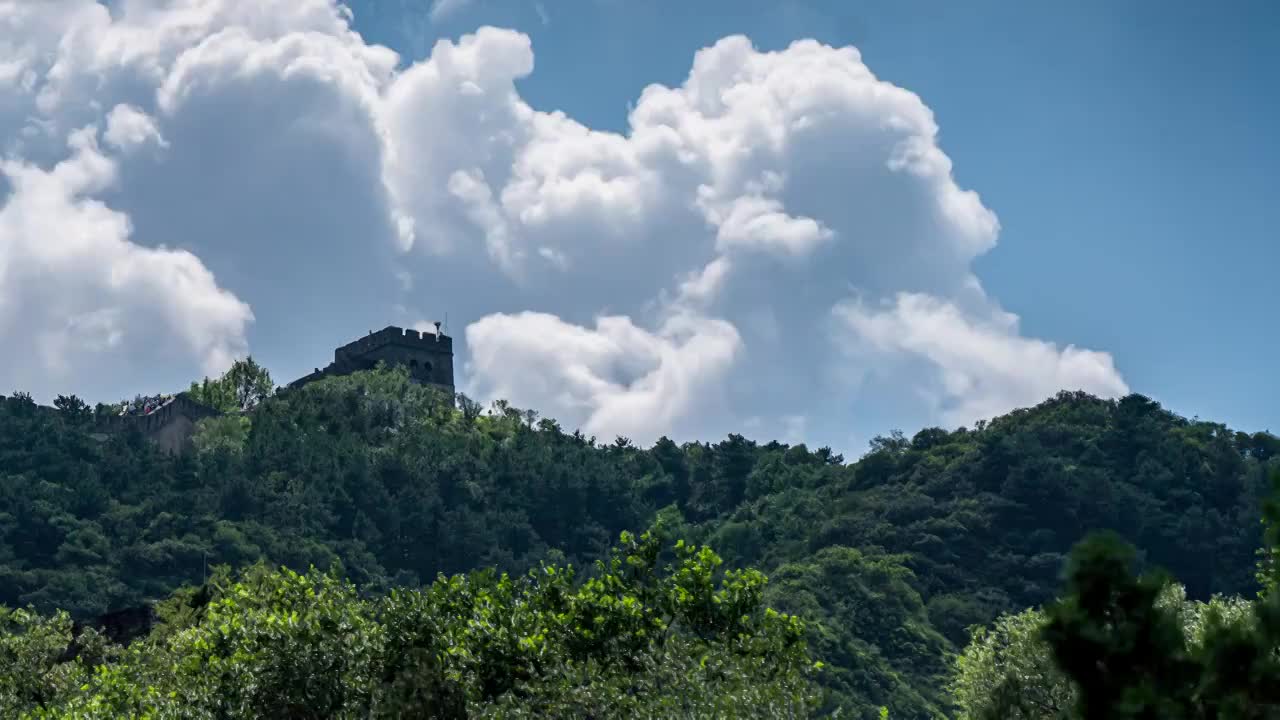 北京八达岭长城延时风景视频素材