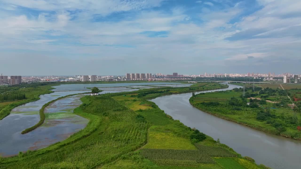 江苏省淮安市涟水县城市风光视频素材