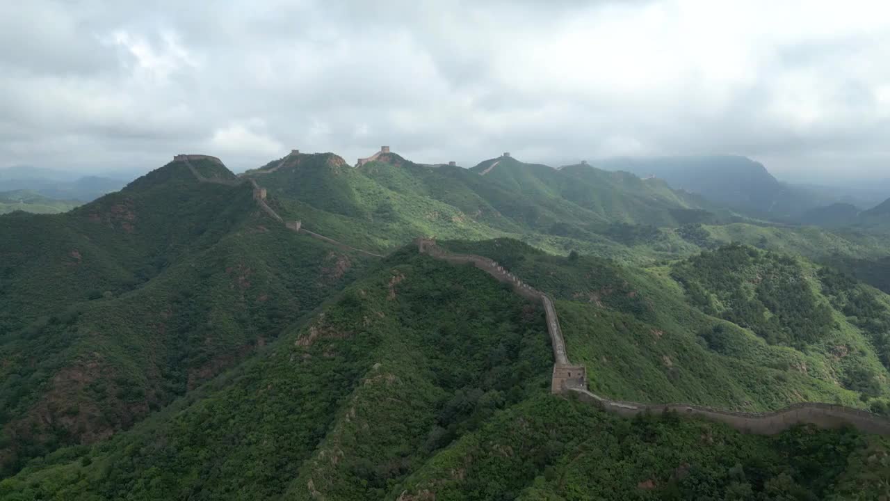 金山岭长城航拍视频素材