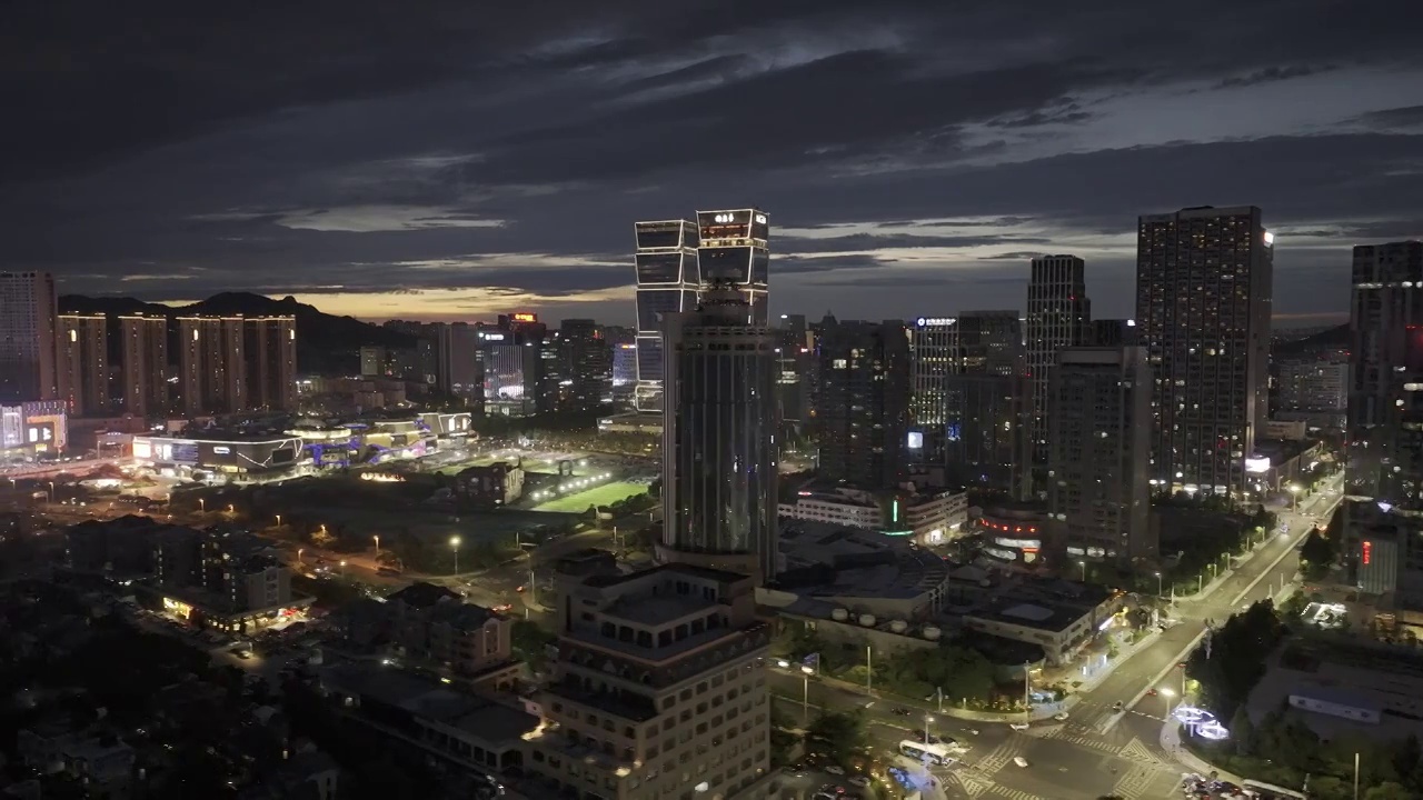 青岛崂山区夜景视频素材