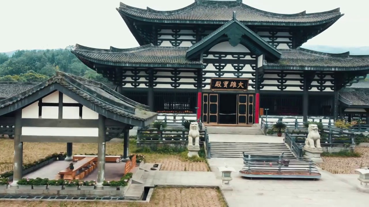 航拍四川眉山光明寺视频素材