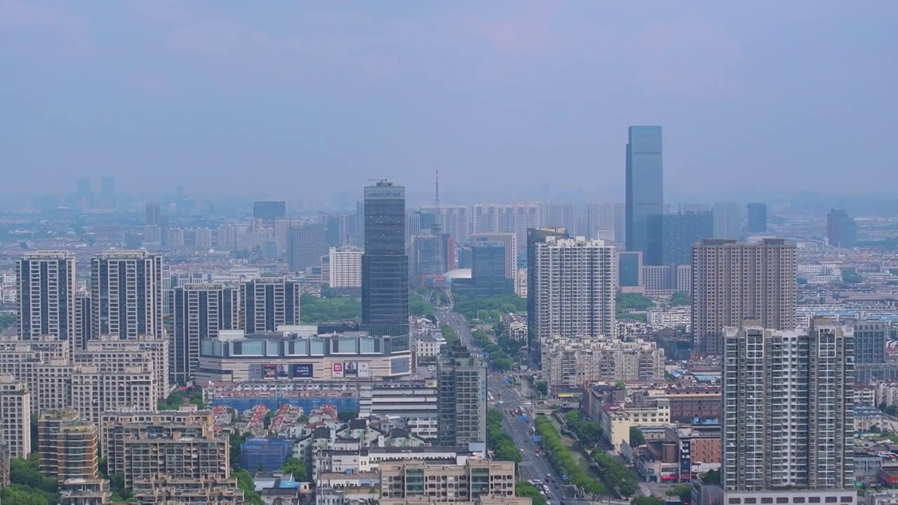 苏州吴中区东吴塔城市风景航拍视频素材