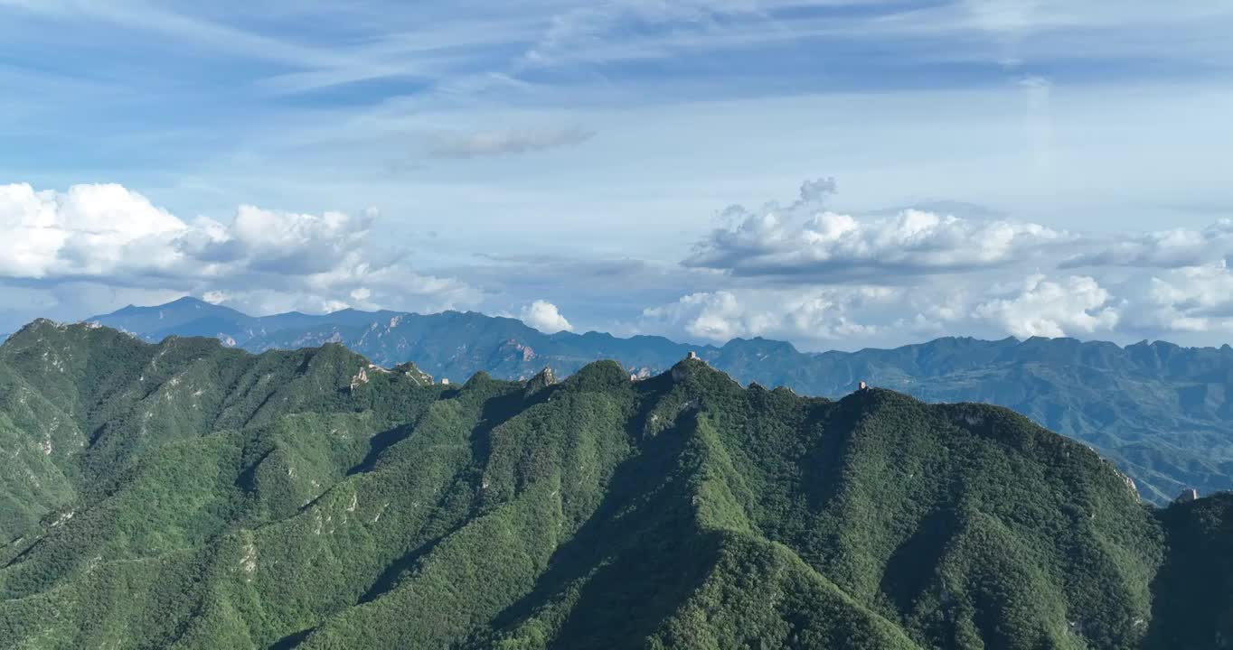 北京密云区司马台长城初秋航拍视频素材