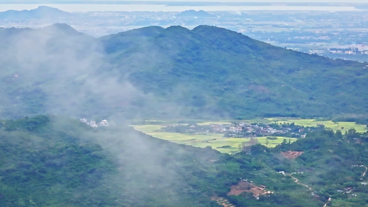 海南省万宁市石梅湾山景航拍视频素材