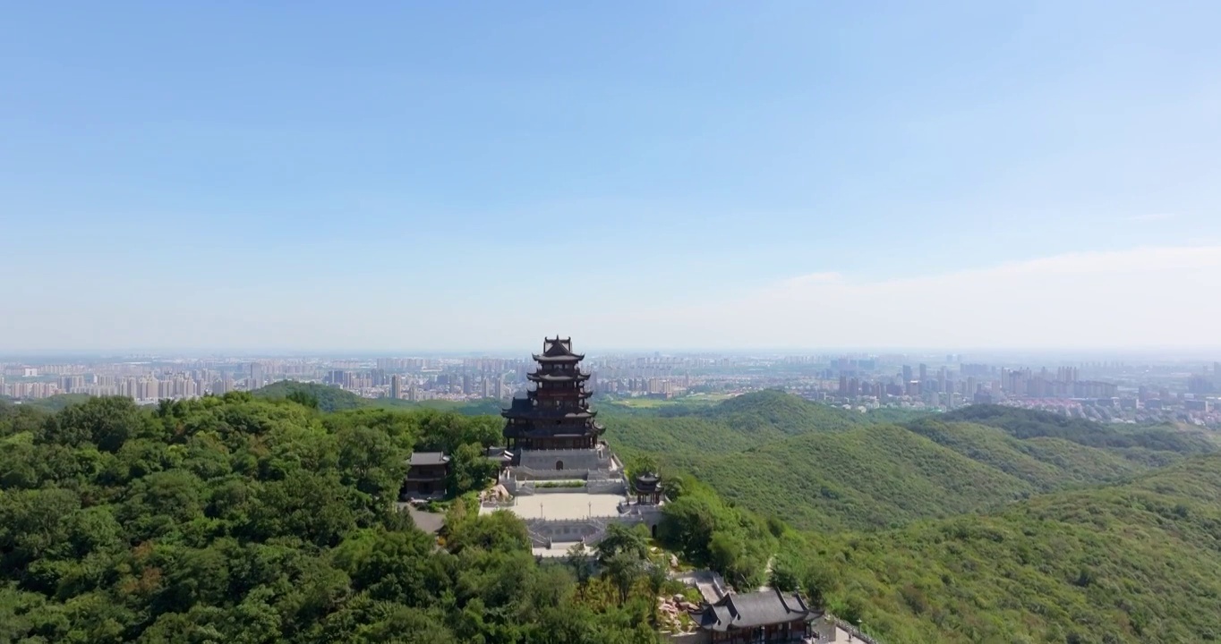 安徽滁州琅琊山琅琊阁航拍视频素材