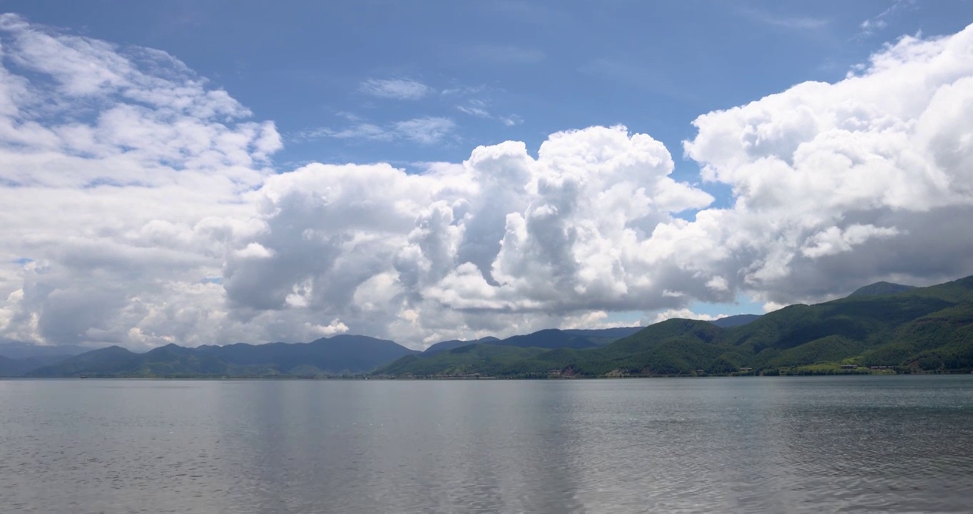 旅游景区：丽江泸沽湖风光视频素材