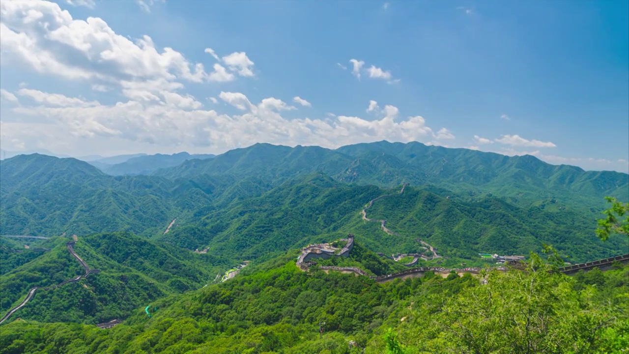 北京八达岭长城风光视频素材