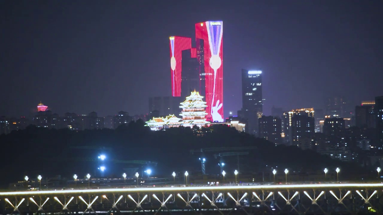 节日的南京夜色，江苏南京视频素材