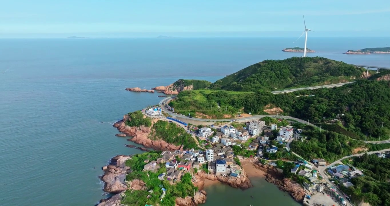 东海   一号风景道 大海 海滩 岛 海浪 渔船 风景视频素材