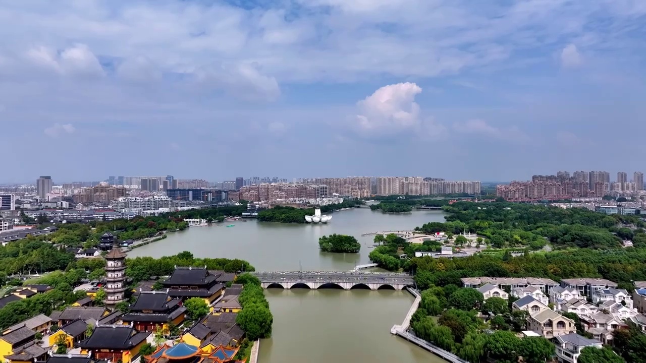 浙江嘉兴平湖东湖景区 李叔同纪念馆视频素材